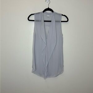 Babaton Sleeveless Silk Draped Front Top